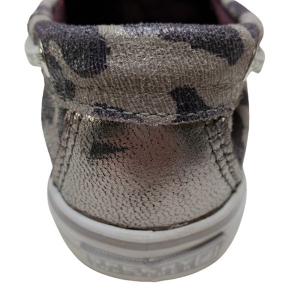 Sperry Top Sider Bahama Marble Cheetah Metallic Canvas Deck Boat Shoes Sz 6.5 - Picture 6 of 9